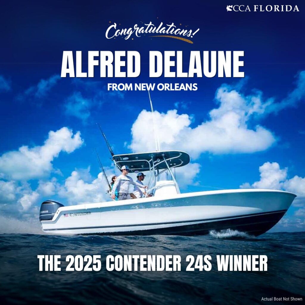 2025 Contender 24S Raffle Winner - Alfred Delaune from New Orleans
